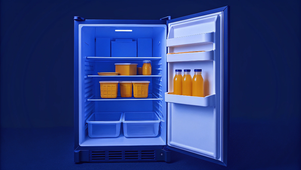 a clean refrigerator interior after mold has been removed from the seal