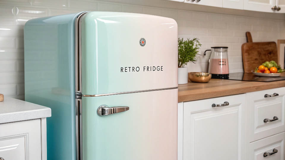 custom retro fridge with strong brand identity