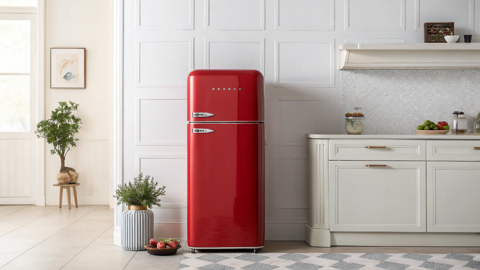 custom retro fridge with strong brand identity