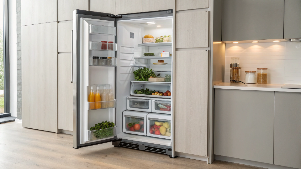 fridge with smart features and modular interior