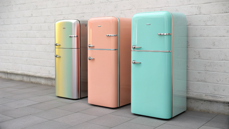 classic 1950s style retro fridge