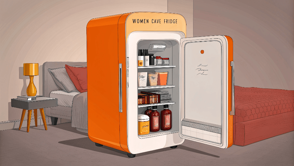A collection of colorful and stylish women cave fridges