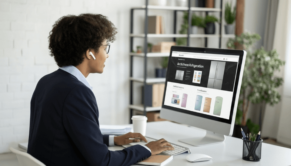 a person vetting multiple suppliers on a computer screen