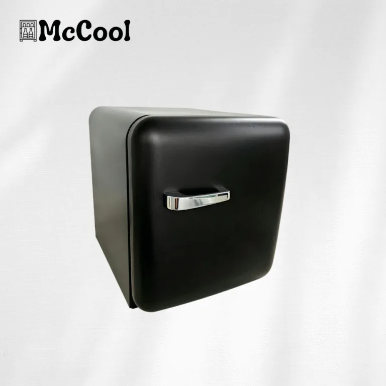 Compact inconic small refrigerator BC-48R Black Color with alloy handle